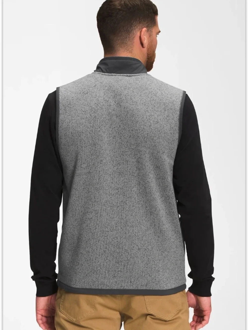 The North Face Gordon Lyons Full Zip Fleece Vest | Gray Heather | L
